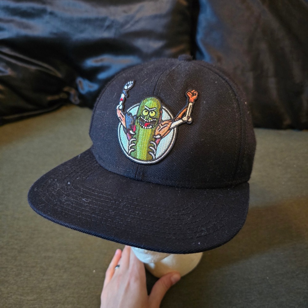 Rick and Morty Accessories OS Snapback Hat Men Black Streetwear Pickle Rick 2018